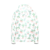 Pastel color cactus pattern Kids' Boys' Girls' Padded Hooded Jacket