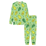 Avocado pattern green background Men's All Over Print Pajama