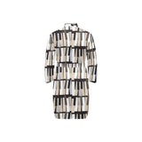 Piano Pattern Print Design 04 Men's Long Sleeve Belted Night Robe