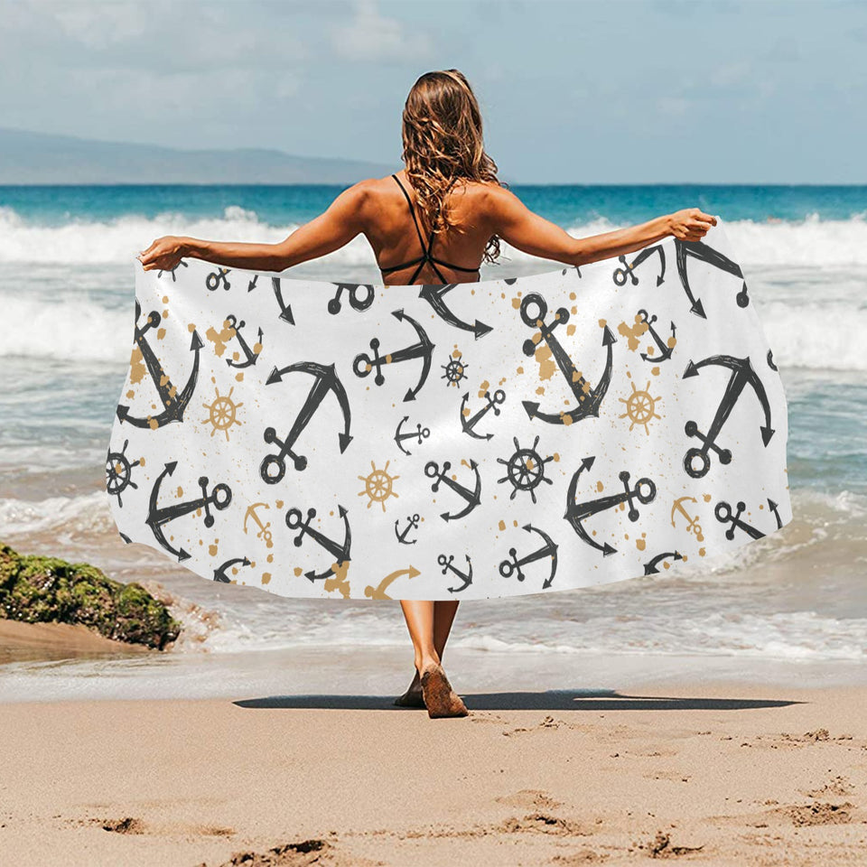 Anchors Rudders pattern Beach Towel