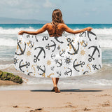 Anchors Rudders pattern Beach Towel