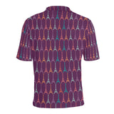 Eiffel Tower Pattern Print Design 05 Men's All Over Print Polo Shirt