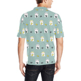 Cute hamster cheese pattern Men's All Over Print Polo Shirt