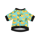 Banana Palm Leaves pattern background All Over Print Pet Dog Round Neck Fuzzy Shirt