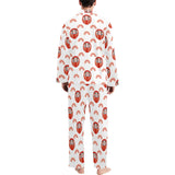 Daruma japanese wooden doll design pattern Men's Long Pajama Set