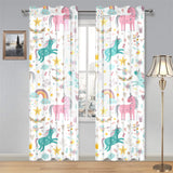 Colorful unicorn pattern Gauze Curtain