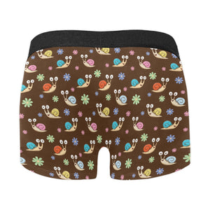 Snail Pattern Print Design 03 Men's All Over Print Boxer Briefs Men's Underwear