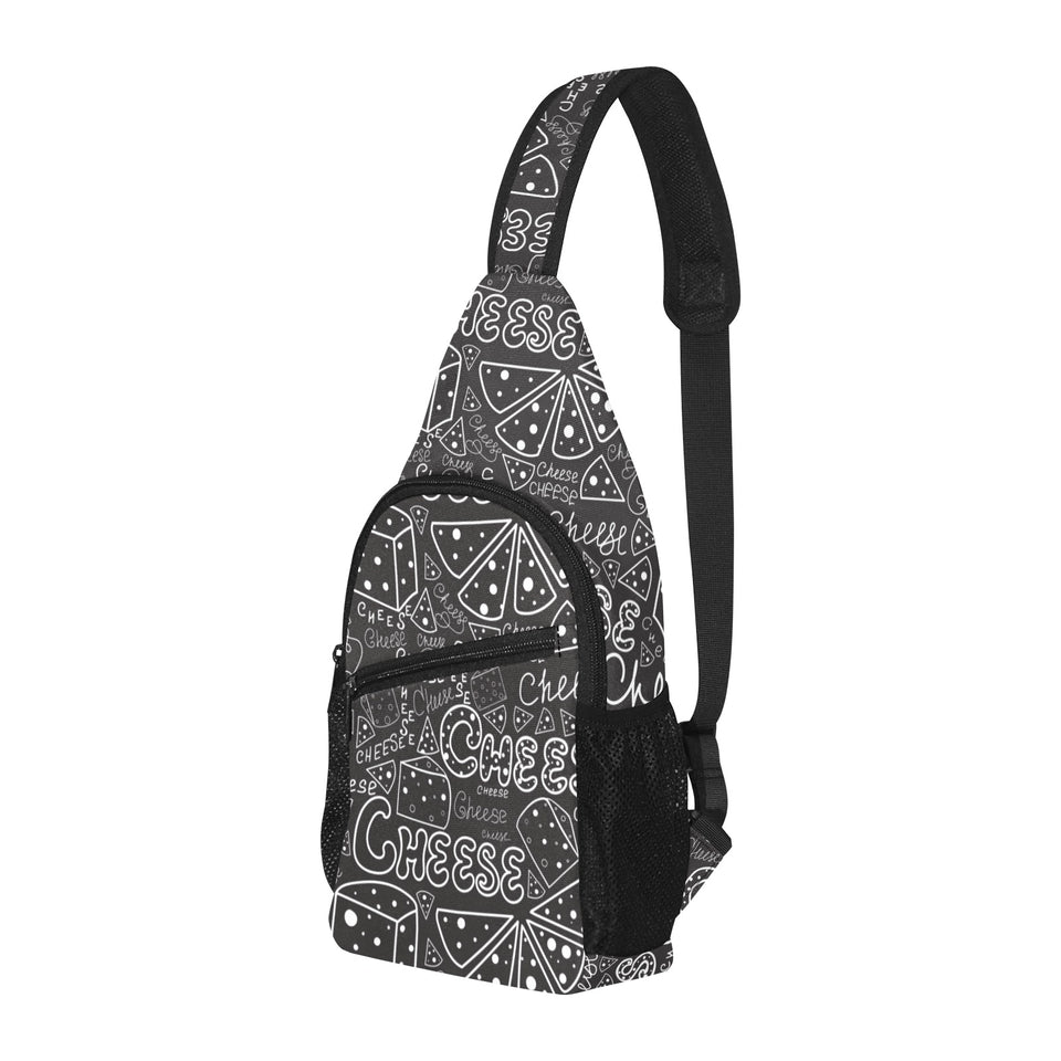 Handwritten cheese pattern All Over Print Chest Bag