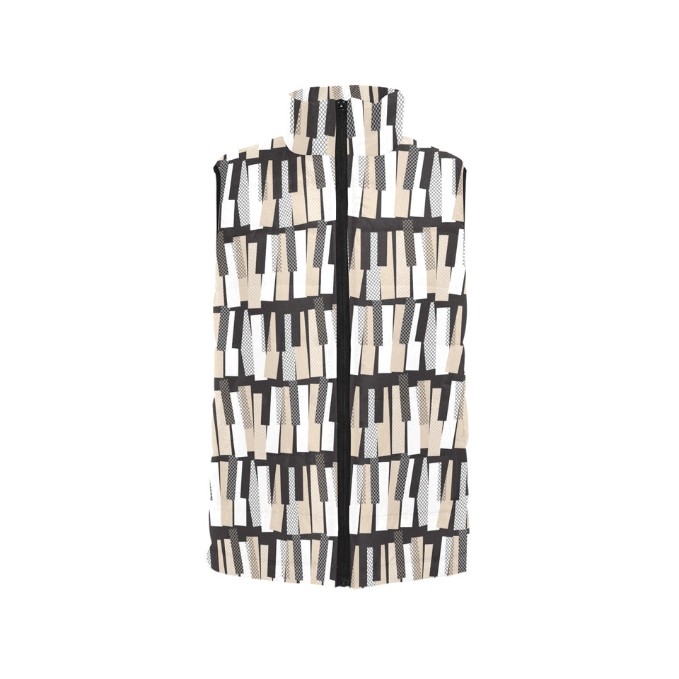Piano Pattern Print Design 04 Men's Padded Vest