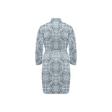 Traditional indian element pattern Men's Long Sleeve Belted Night Robe