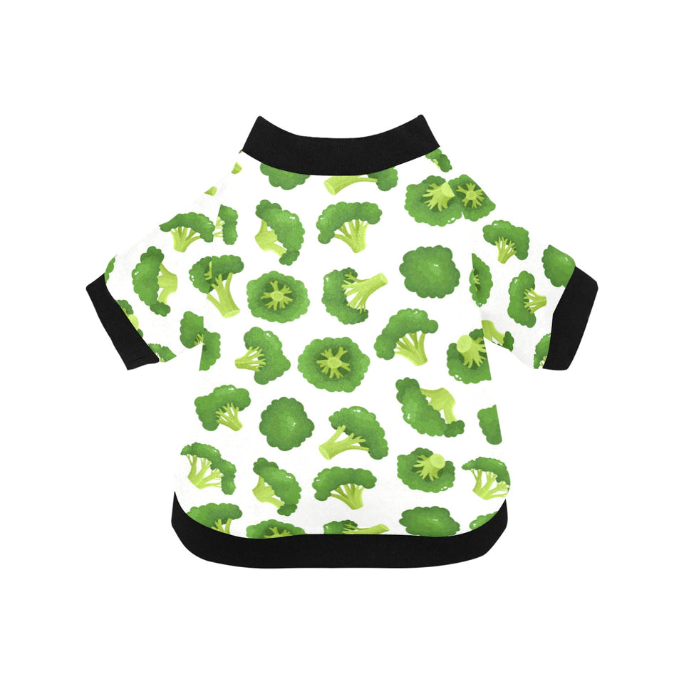 Cute broccoli pattern All Over Print Pet Dog Round Neck Fuzzy Shirt