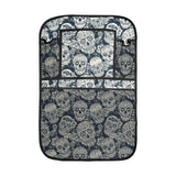 Sugar skull black white pattern Car Seat Back Organizer
