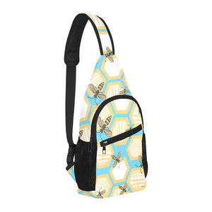 Bee honeycomb pattern All Over Print Chest Bag