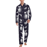 Chihuahua space helmet. astronaut pattern Men's Long Pajama Set