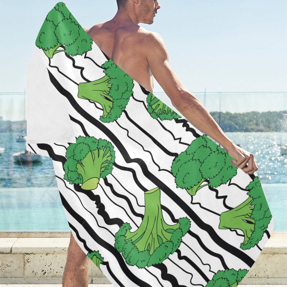 Cool Broccoli pattern Beach Towel