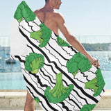 Cool Broccoli pattern Beach Towel