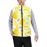 lemon design pattern Men's Padded Vest