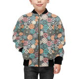 Gear Pattern Print Design 05 Kids' Boys' Girls' Bomber Jacket