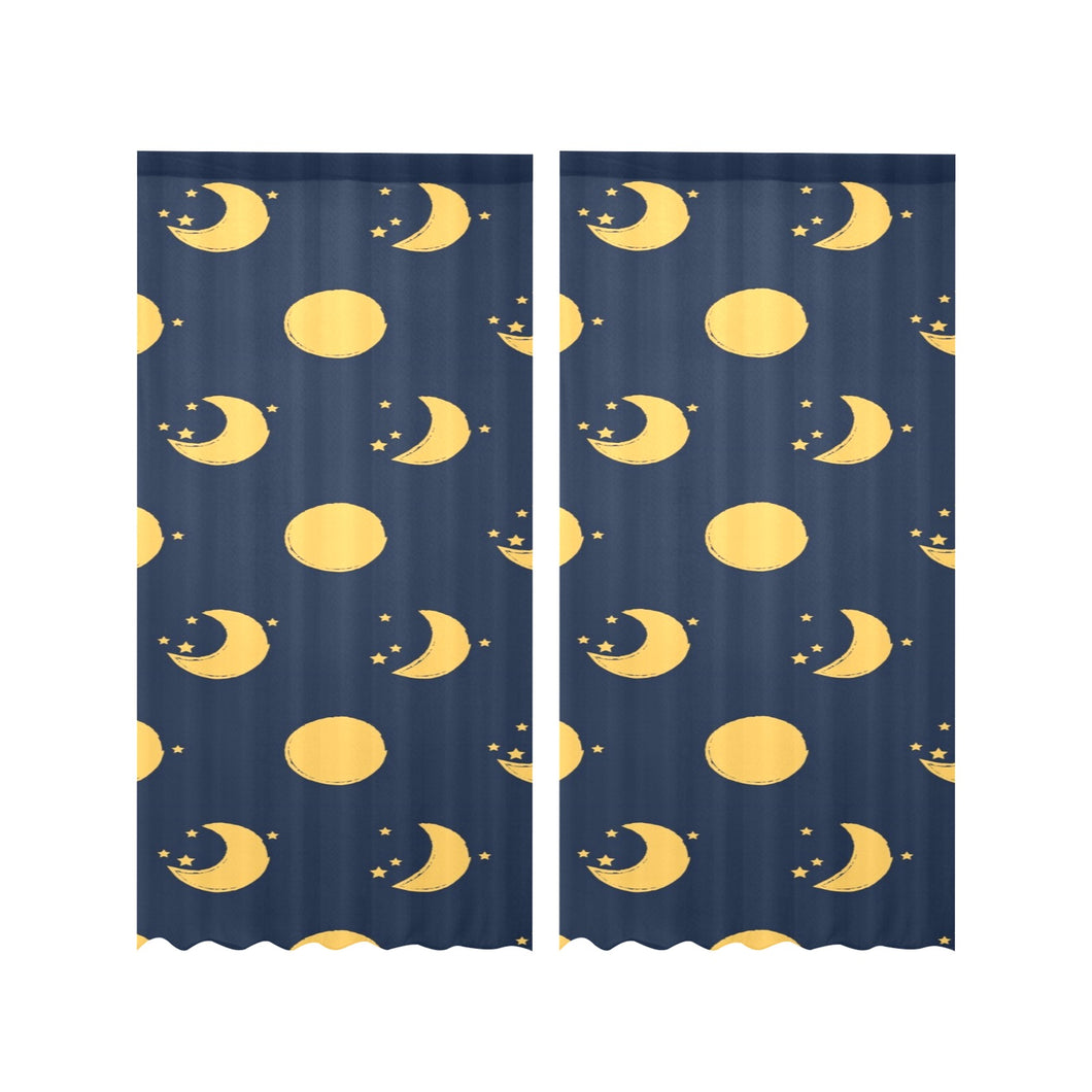 Moon star pattern Gauze Curtain