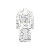 Siberian Husky design pattern Men's Long Sleeve Belted Night Robe