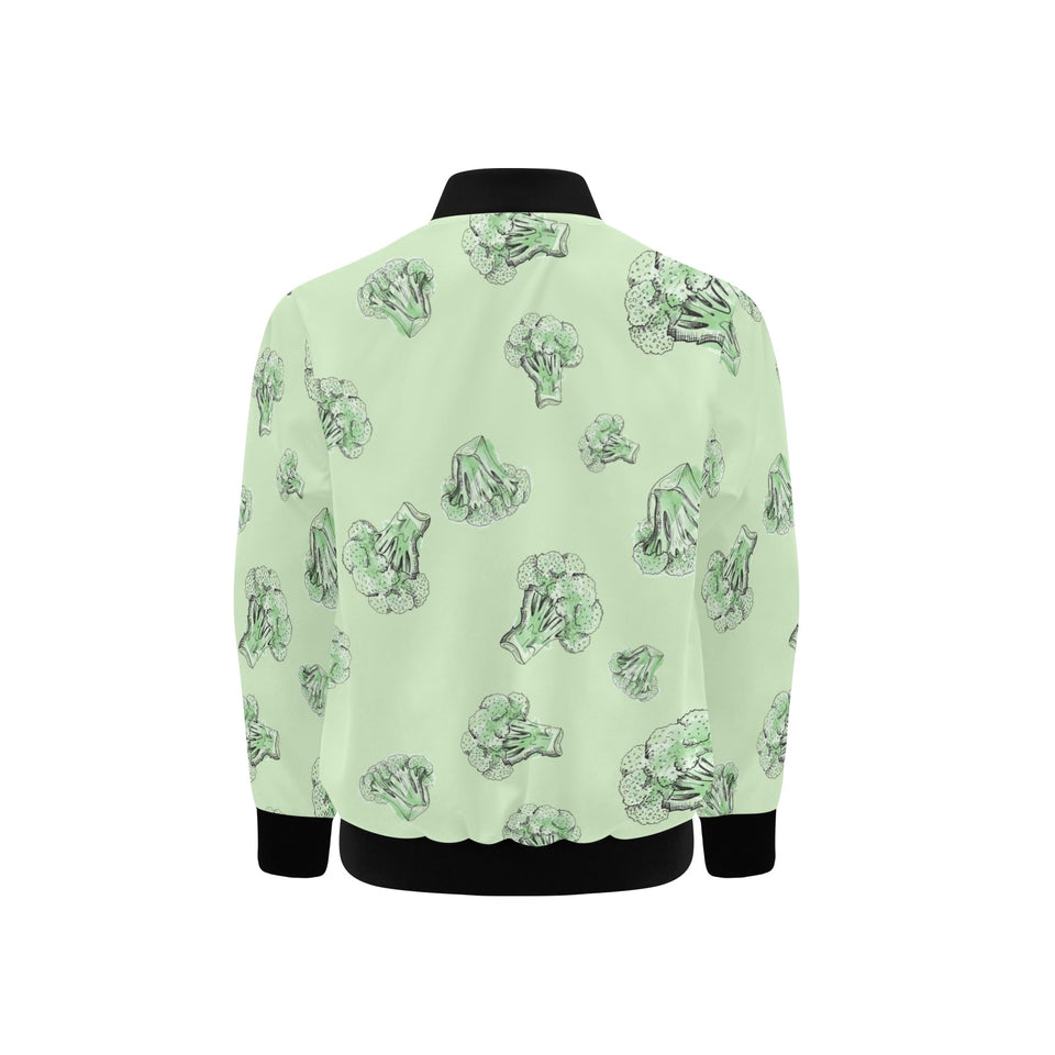 broccoli sketch pattern Kids' Boys' Girls' Bomber Jacket