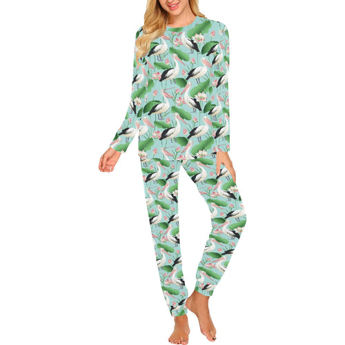 Pelican Pattern Print Design 01 Women's All Over Print Pajama Set