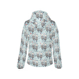 Lovely Sea Otter Pattern Women's Padded Hooded Jacket