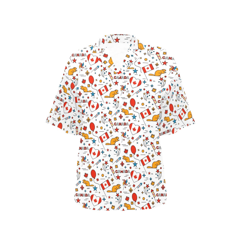 Canada Pattern Print Design 03 Women's All Over Print Hawaiian Shirt