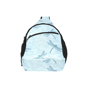 Dragonfly pattern blue background All Over Print Chest Bag