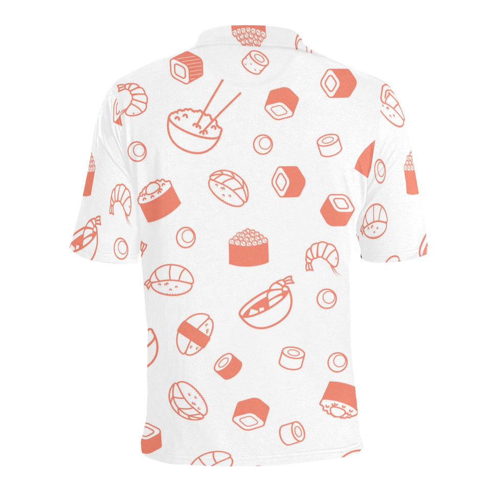 Sushi pattern Men's All Over Print Polo Shirt