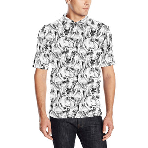 Greyhound Pattern Print Design 01 Men's All Over Print Polo Shirt