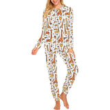 Giraffe Pattern Print Design 04 Women's All Over Print Pajama Set