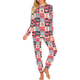 British Pattern Print Design 05 Women's All Over Print Pajama Set
