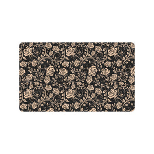 Rose Pattern Print Design 04 Doormat