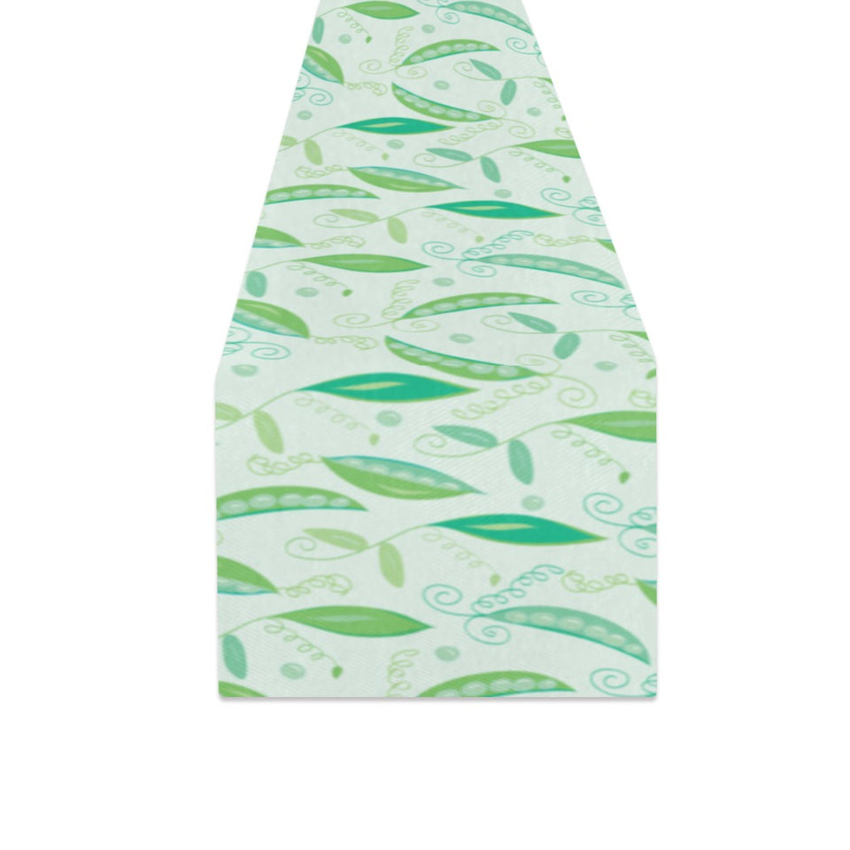 Green Peas Pattern Print Design 01 Table Runner