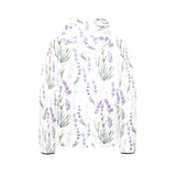Hand painting Watercolor Lavender Kids' Boys' Girls' Padded Hooded Jacket