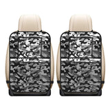 Black white camouflage pattern Car Seat Back Organizer