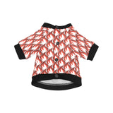 Fire flame symbol design pattern All Over Print Pet Dog Round Neck Fuzzy Shirt