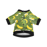 Banana Palm Leaves pattern All Over Print Pet Dog Round Neck Fuzzy Shirt