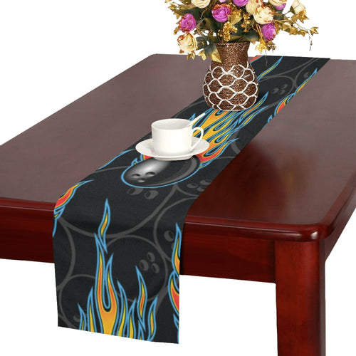 Bowling balls flame pattern Table Runner