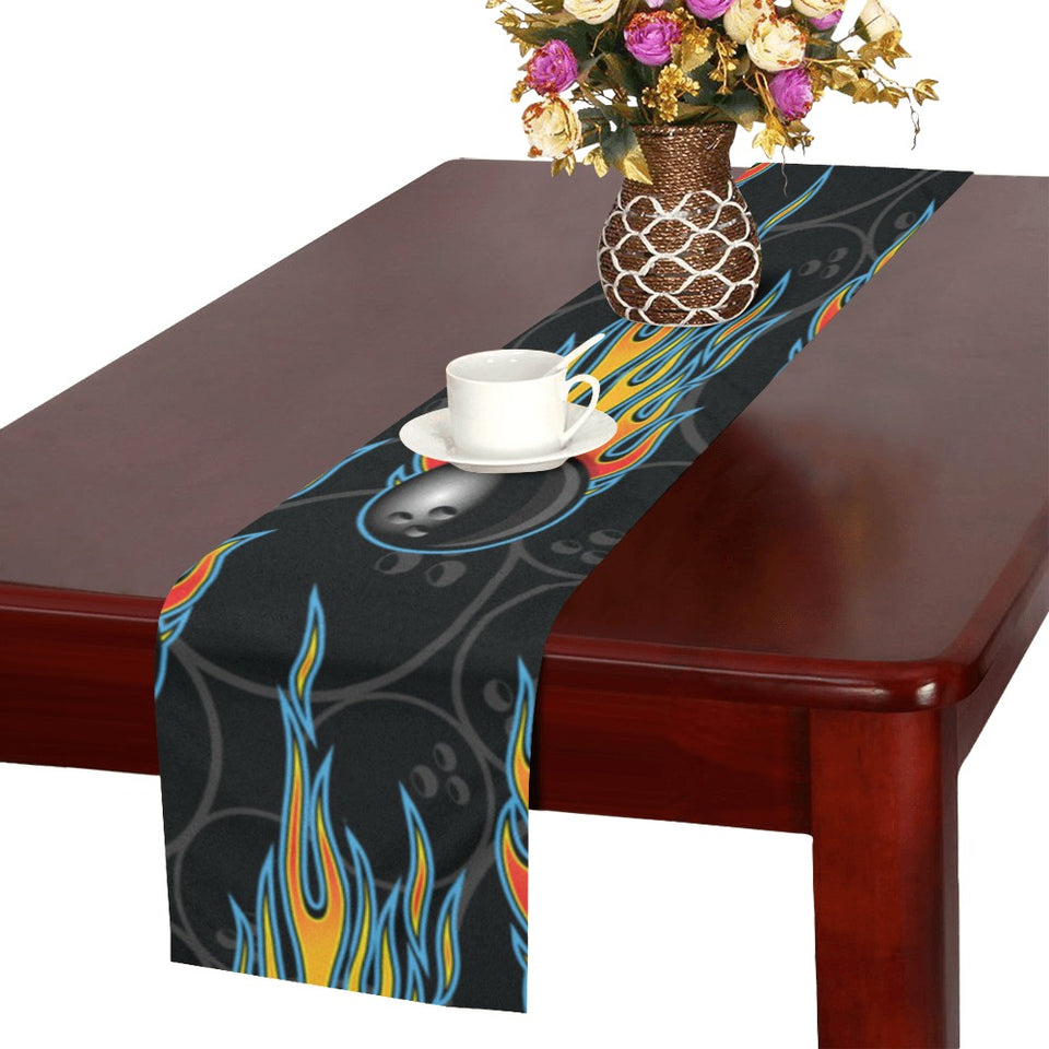 Bowling balls flame pattern Table Runner