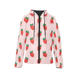 Strawberry beautiful pattern Women's Padded Hooded Jacket