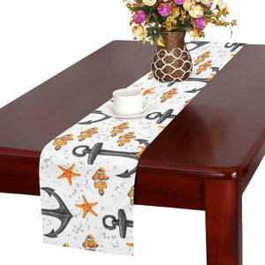 Clown Fish Pattern Print Design 02 Table Runner