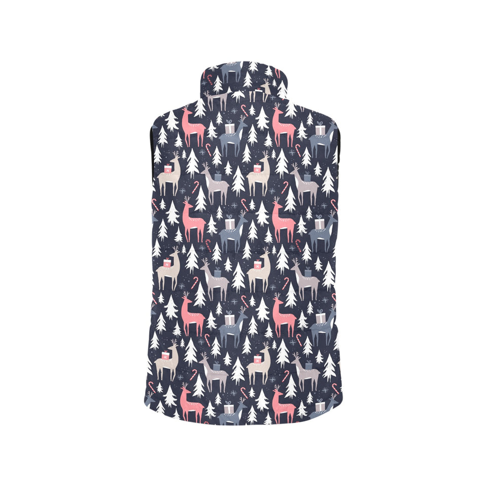Deers Winter Christmas pattern Women's Padded Vest
