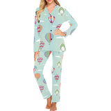 Hot Air Balloon design Pattern Women's Long Pajama Set