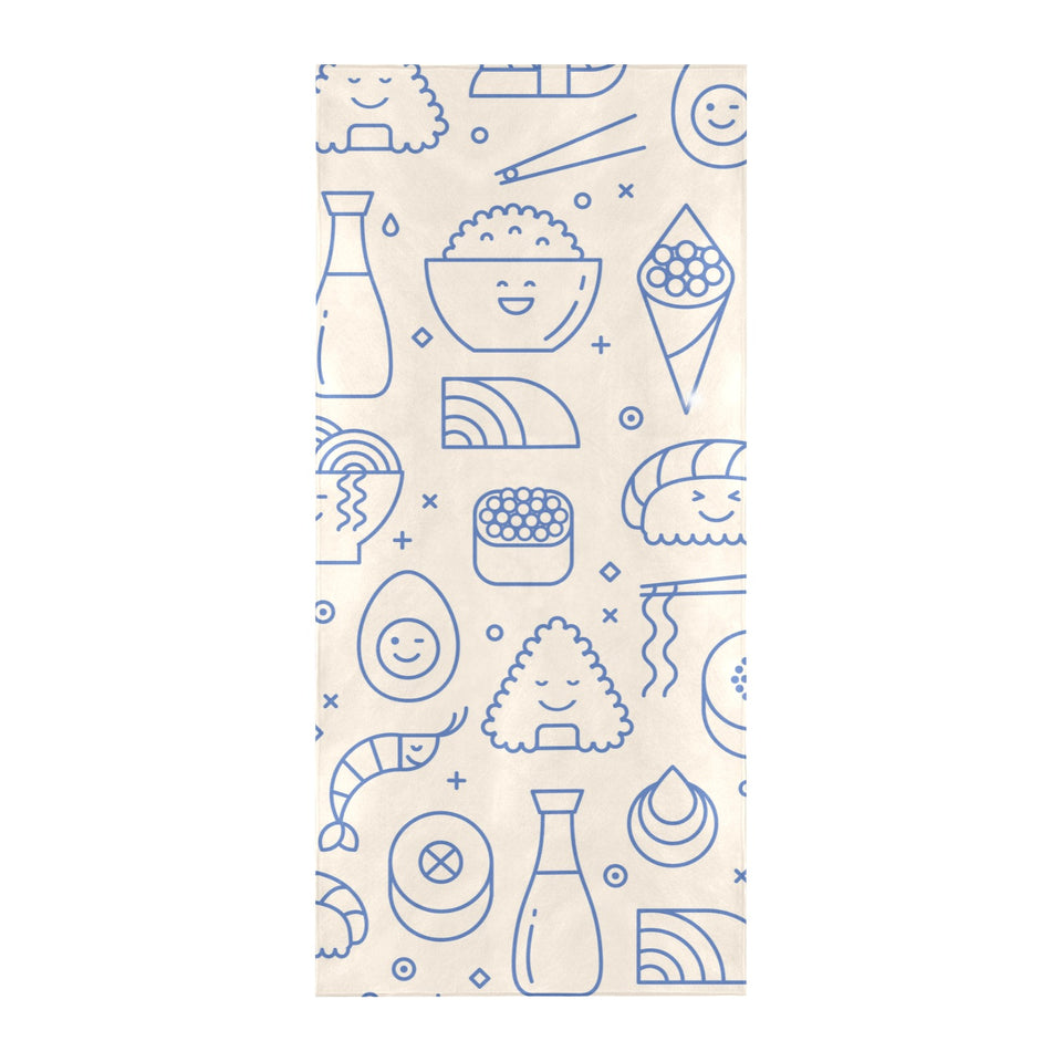 Cute sushi icon pattern Beach Towel