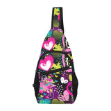 heart dot wave star creative design pattern All Over Print Chest Bag