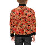 Fire flame pattern Kids' Boys' Girls' Bomber Jacket