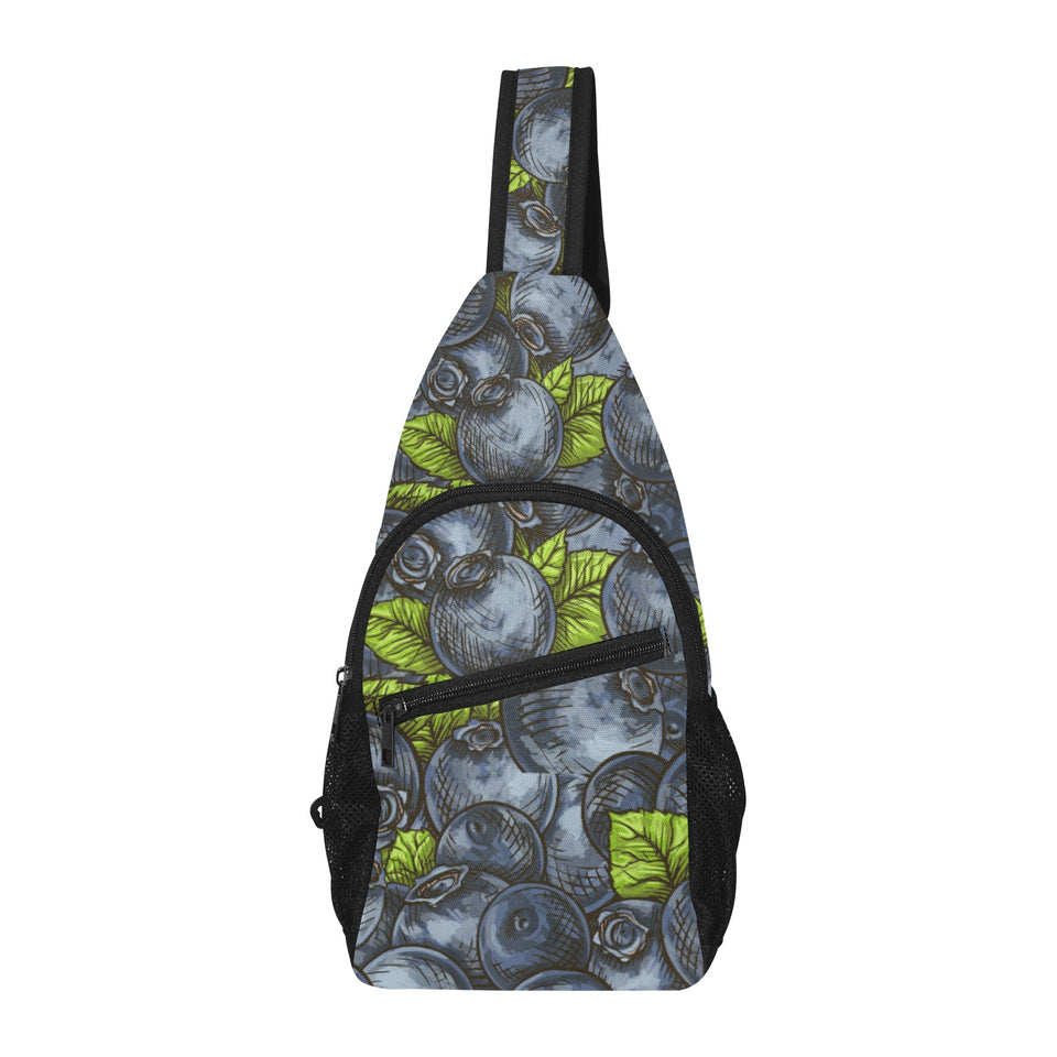 blueberry pattern All Over Print Chest Bag
