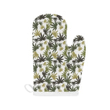 Canabis Marijuana Weed Pattern Print Design 05 Heat Resistant Oven Mitts